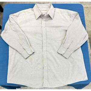 Gold Label Roundtree & Yorke Men's Non Iron EZ Wash Cotton Dress Shirt 18